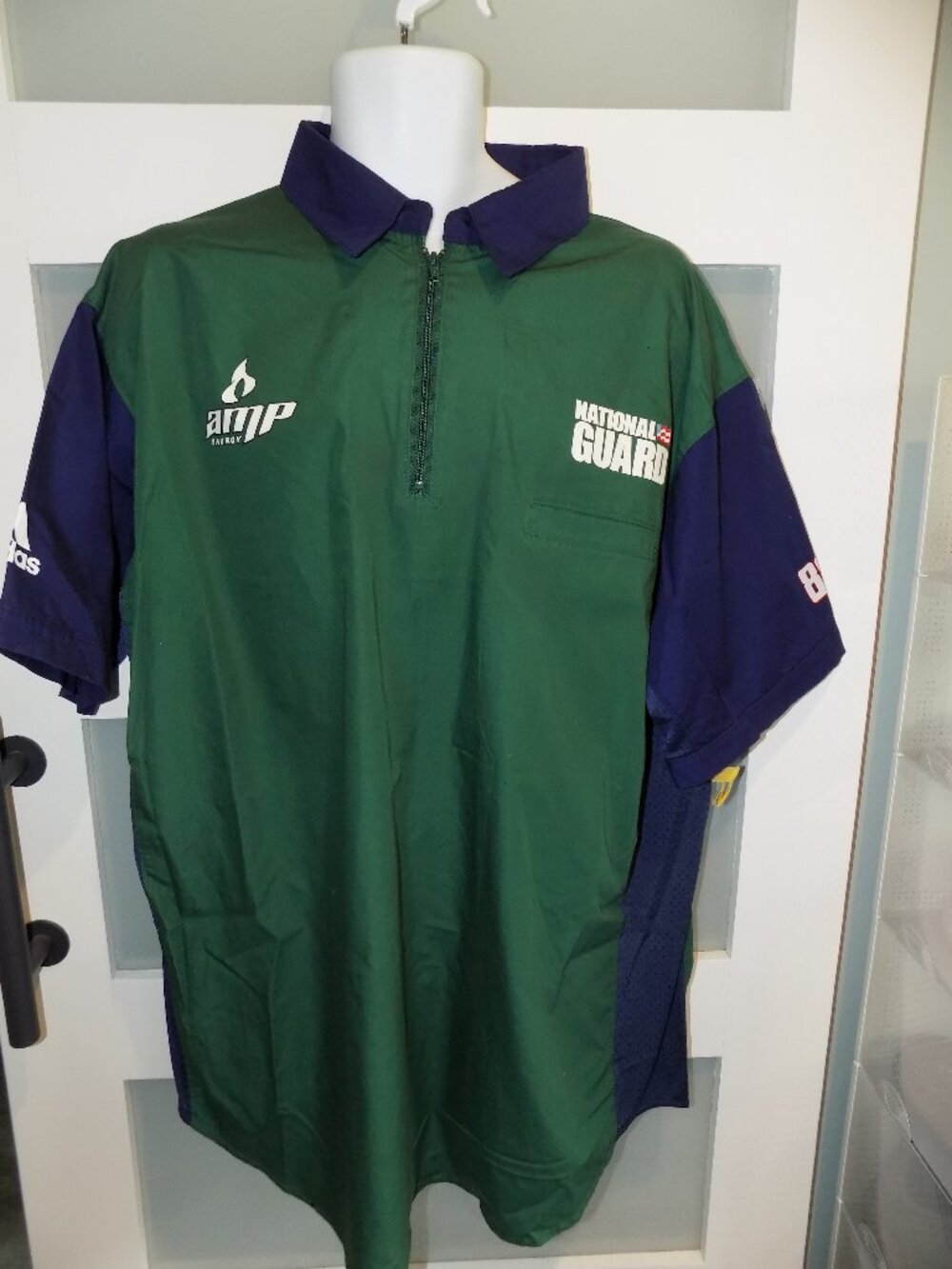 Hendrick Green/Blue AMP Energy National Guard Pit Crew Shirt #88 #5 Size XL